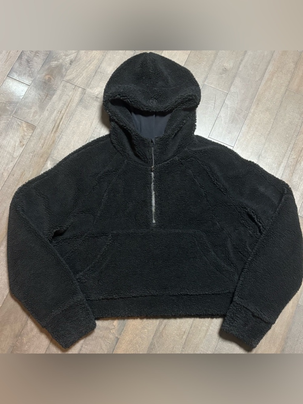 Lululemon Scuba Oversized Half-Zip Hoodie Plush Sherpa Black M/L